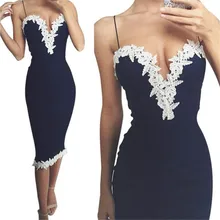 Jinggton oval Frauen Bodycon V-ausschnitt Floral Spitze Abendgesellschaft Damen Langes Kleid