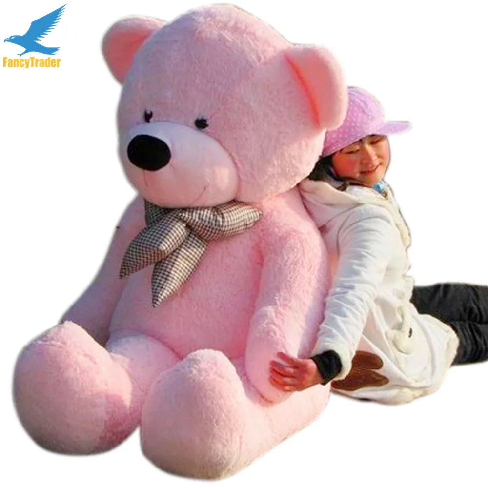 Fancytrader 63 дюйма розовый цвет гигантский плюшевый набивная плюшевая игрушка медведь 160 см 4 цвета FT90059