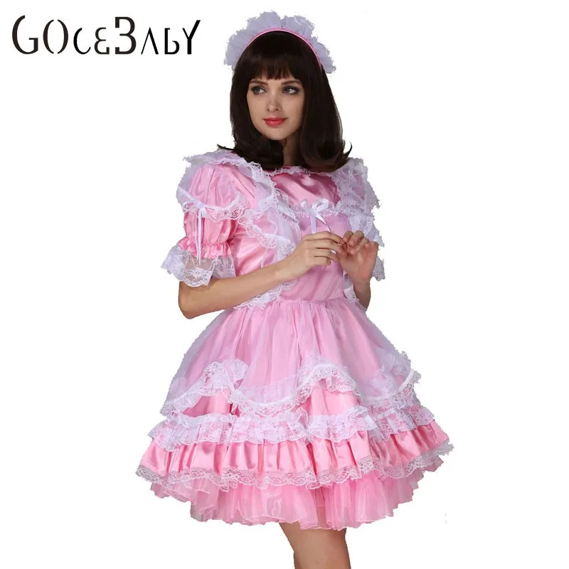 Adult Baby Sissy Boy Maid Satin Lockable Puffy Dress Costume Crossdress Cosplay Costume Cosplay Costume Cosplay Maid Costumecostume Costume Aliexpress