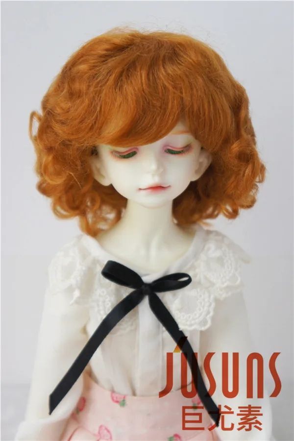 JD012 1/6 1/4 модный курчавый bjd парик мохера Размер 6-7 дюймов 7-8 дюймов bjd волосы YOSD MSD куклы аксессуары - Цвет: 6-7inchLightbrown