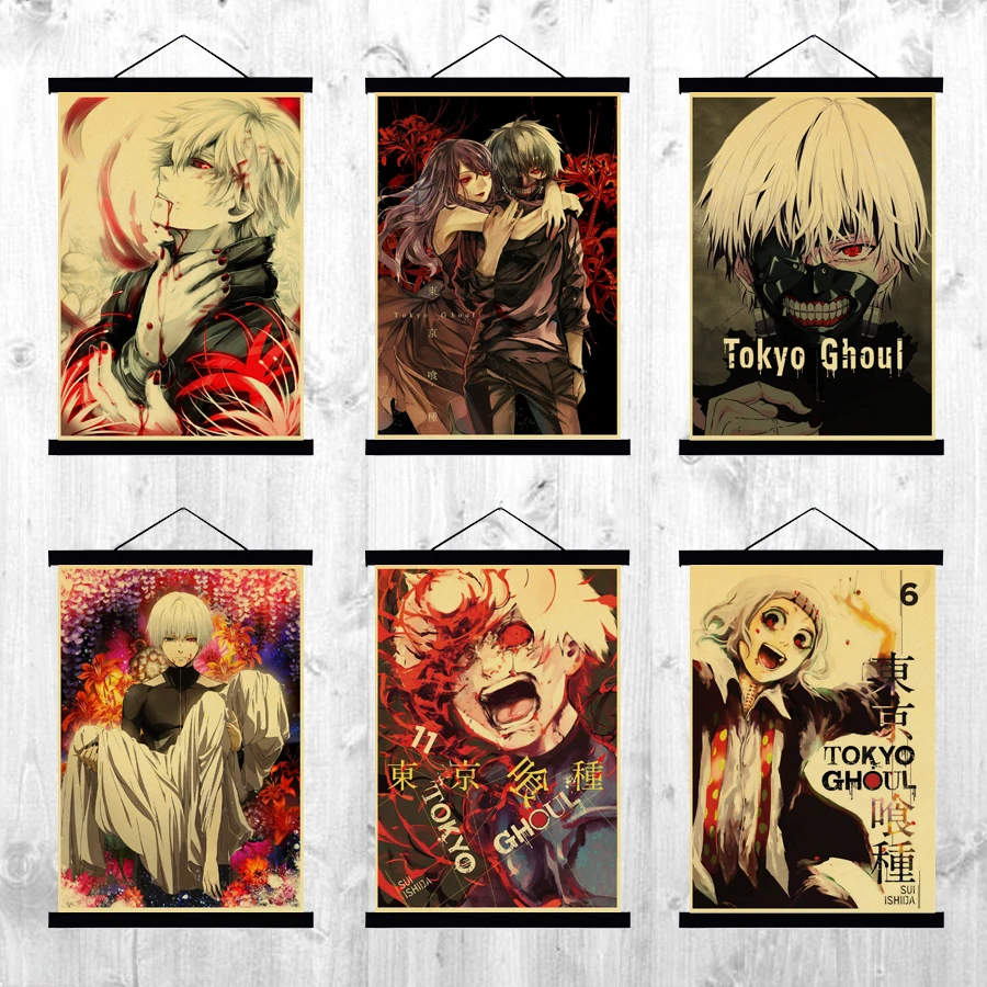 

Tokyo Ghoul Anime Vintage Retro Poster Cafe Home Wall Decor Poster Mural Art Decoration