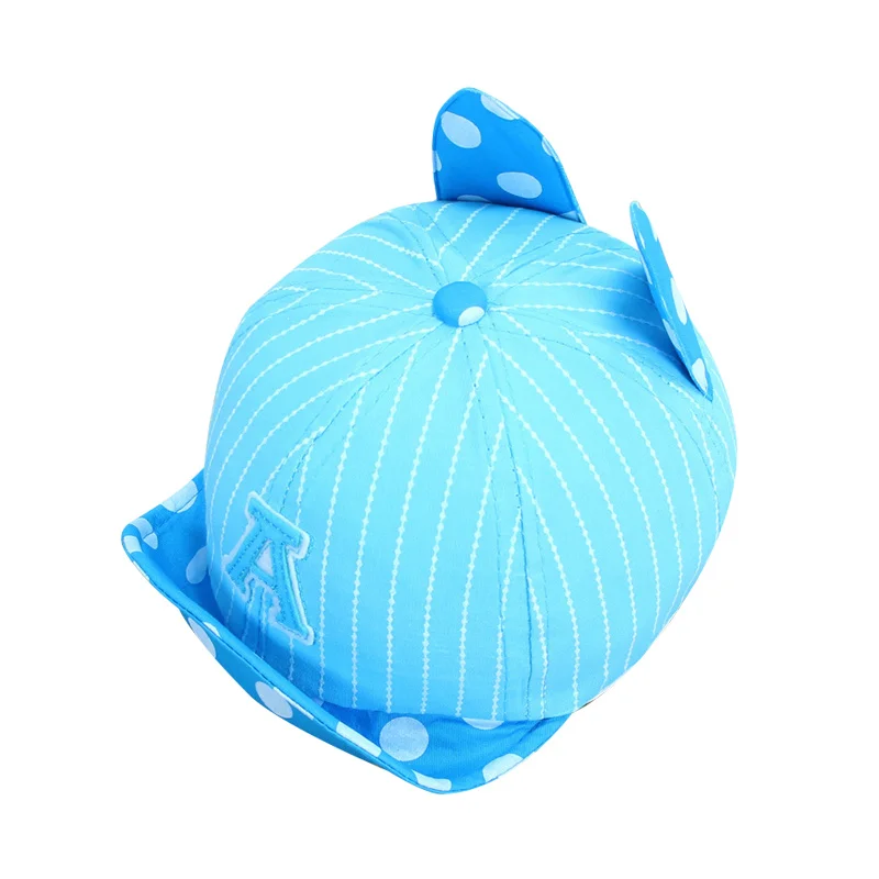 Rabbit Dot Baby Caps With Ears Cute Letter Baby Baseball Caps Boys Girls Sun Caps Striped Fashion Toddler Hat Baby Boys Clothing (9)