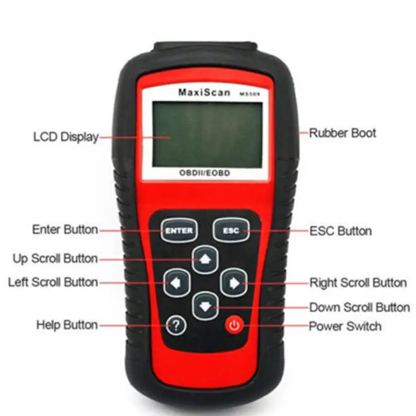 Car detector 2017 Autos EOBD OBD2 OBDII Live Data Code Reader