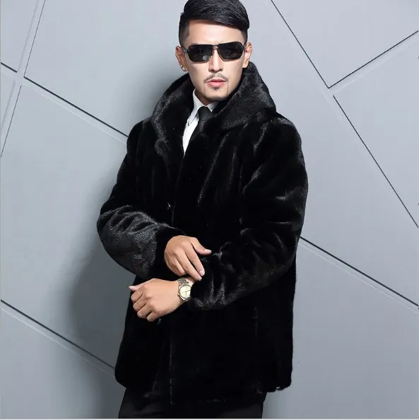 Manteau femme hiver теплое Черное пальто для мужчин 2018 из искусственного меха 6XL Плюс