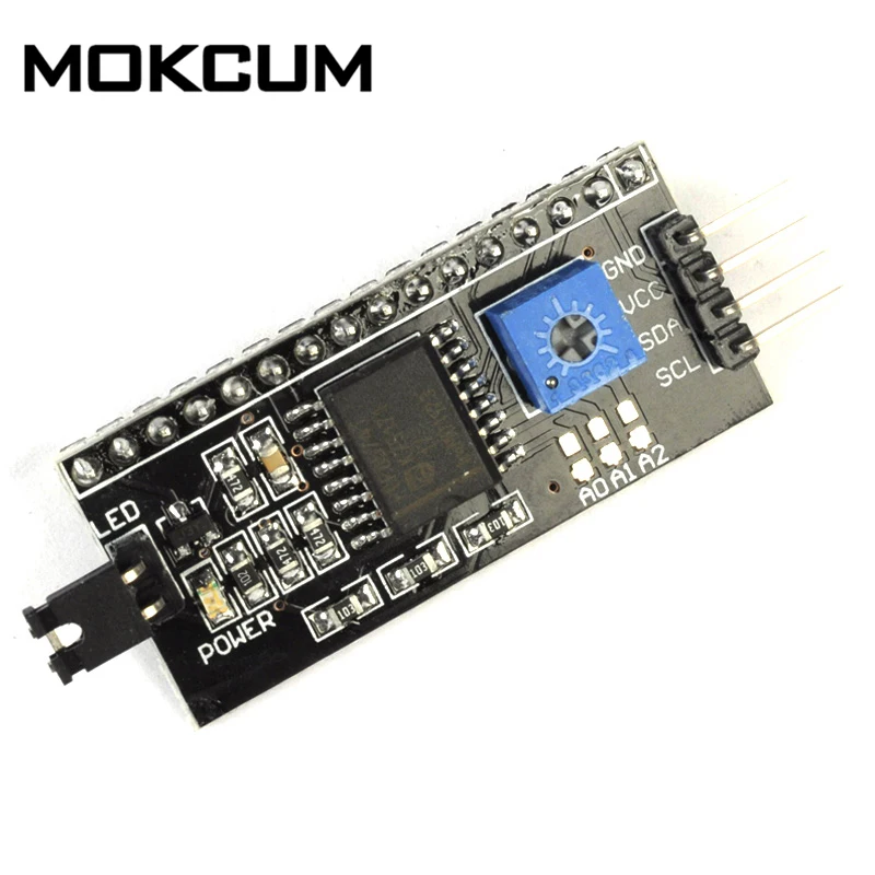 

2pcs/lot LCD1602 Converter Board IIC/I2C/TWI/SPI Serial Interface Module for 1602 LCD Display for Arduino