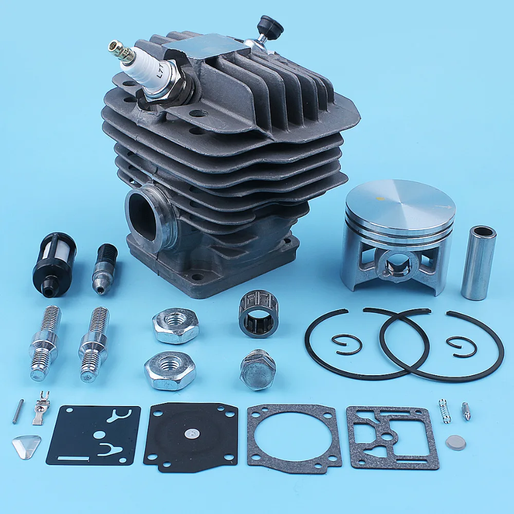 US $38.53 50mm Cylinder Piston 12mm Pin Carb Repair Kit For Stihl Ms440 044 Ms 440 Chainsaw Bar Stud Nut Decompression Valve Spare Parts