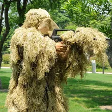 Поле сухой травы Призрак тактический Маскировочный Снайперский костюм для охоты Пейнтбол военная игра в CS Ghilly костюм набор включает в себя 1 бесплатный Маскировочный обруч