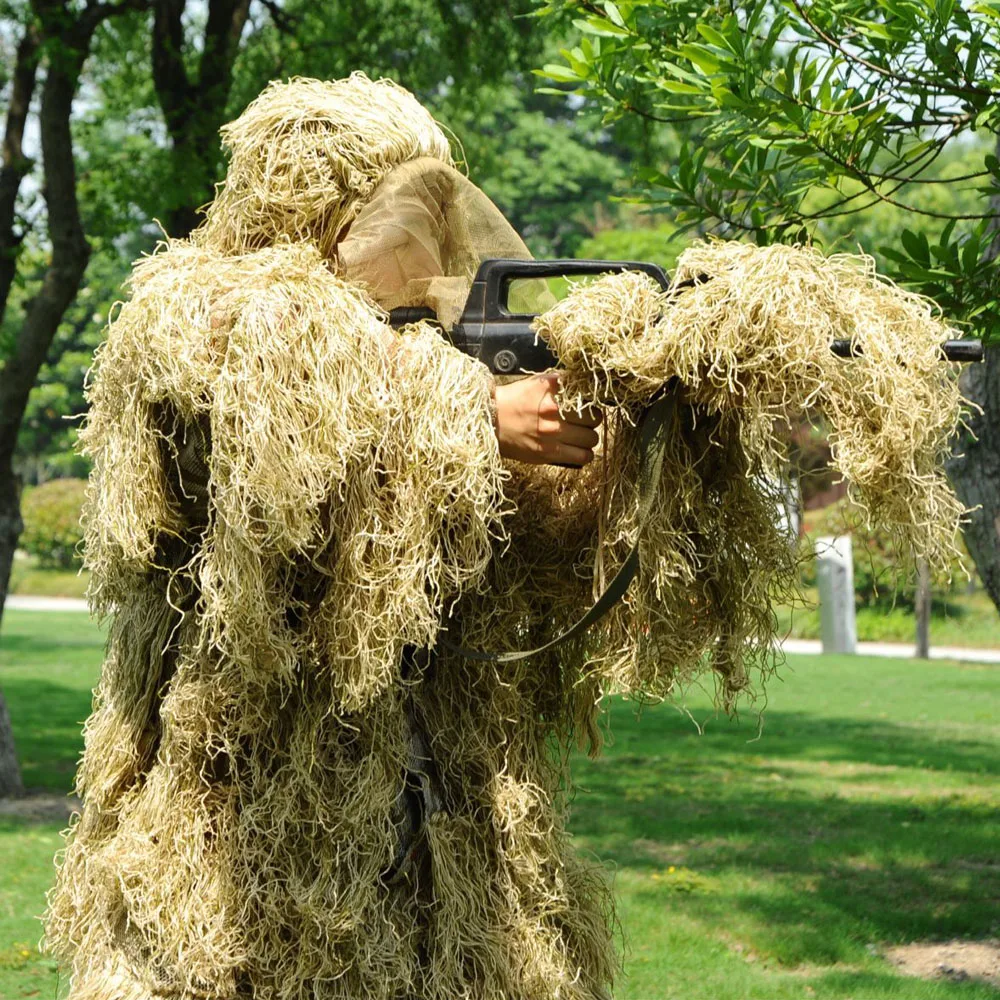 Полевая сухая трава привидение тактический Ghillie костюм снайпер охота пейнтбол