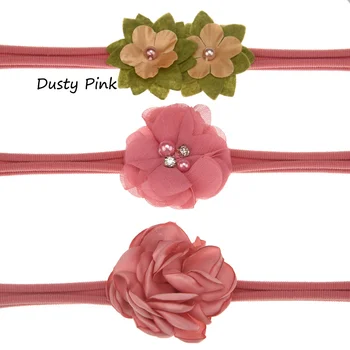 

10Sets Nylon headbands Burn Flower Boutique Hair Accessory Flower Hair Elastic Band Nylon Bnad Flower Accessory Fashion Headwear
