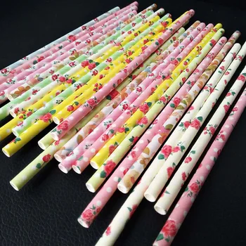 

1000 X Vintage Floral Disposable Environmental Paper Straws 100% Biodegradable Xmas Wedding Party Decoration