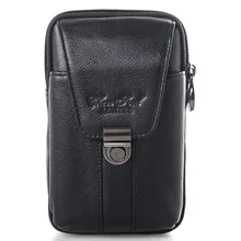 Для мужчин пояса из натуральной кожи первый слои коровьей моды Crossbody сумка повседневное пояс поясная телефон пакет кошелек