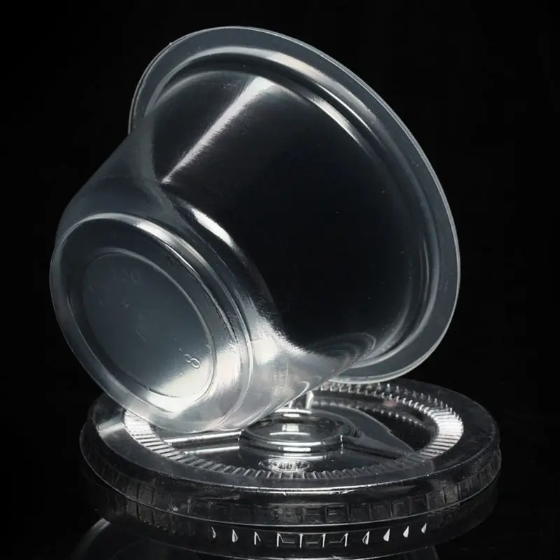 50 шт одноразовые чашки набор 150 мл контейнер для соуса горшок Jello Shot Cup слизи хранения с крышкой для кетчупа
