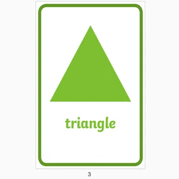 

16Pcs Shapes English A4 Big Flash Cards Kids Montessori Classroom Decoration Poster Chart Learning Educational Toys For Children