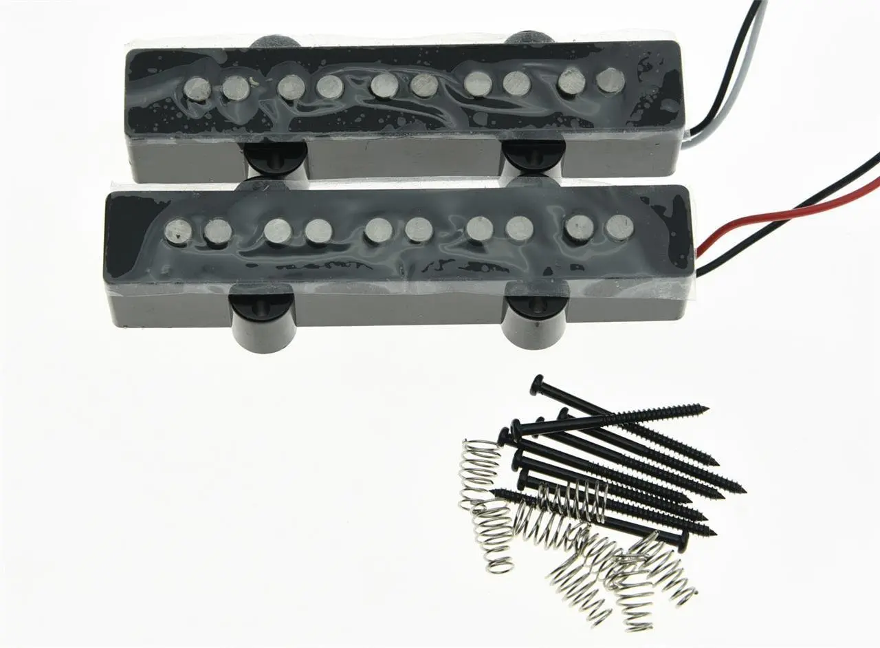 High quality Black 5 String J Bass Alnico 5 Pickups Set 60's Vintage