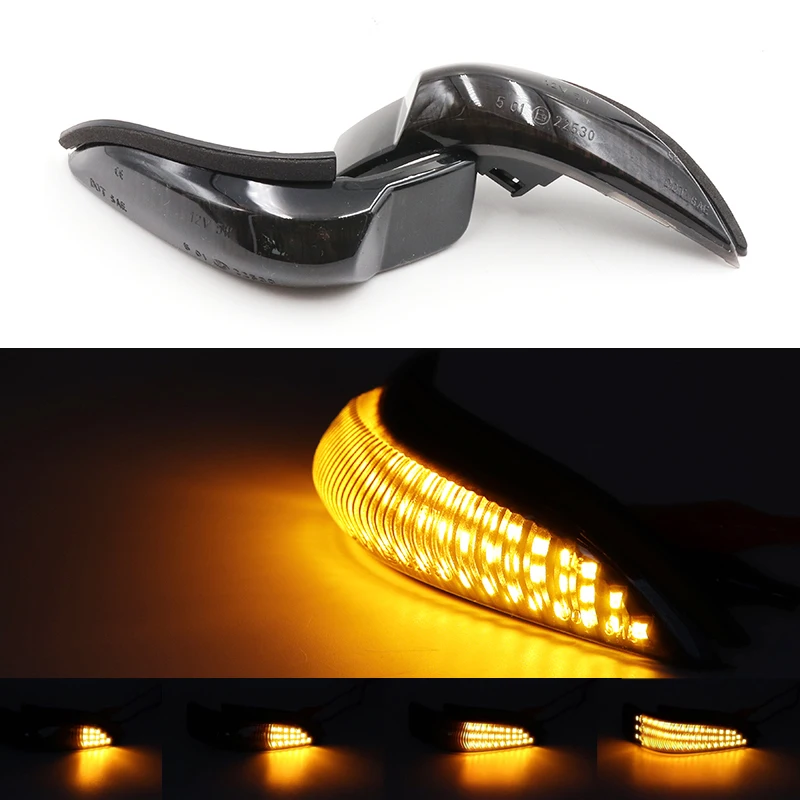 

Niscarda 2Pcs Amber Dynamic Flowing LED Rearview Mirror Turn Signal Indicator Light For Toyota CAMRY COROLLA YARIS VENZA
