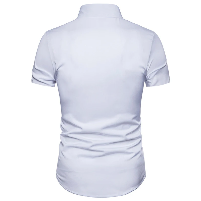 FFXZSJ Лето Мода Тотем вышитые рубашки slim fit короткий рукав Camisas в 2018 новая кнопка Повседневная рубашка Этническая рубашка для мужчин