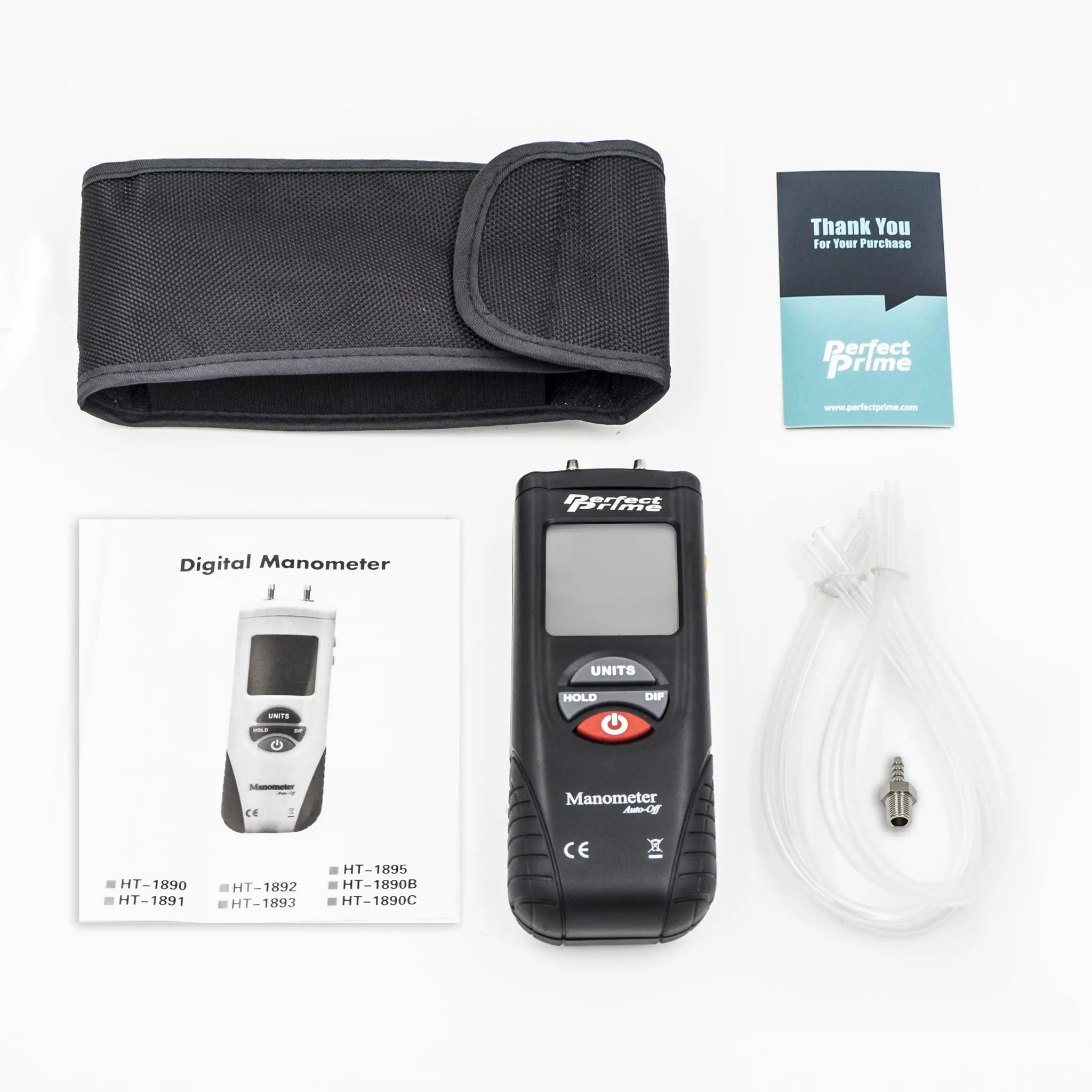 PerfectPrime AR1890 профессиональный цифровой измеритель давления воздуха и манометр для