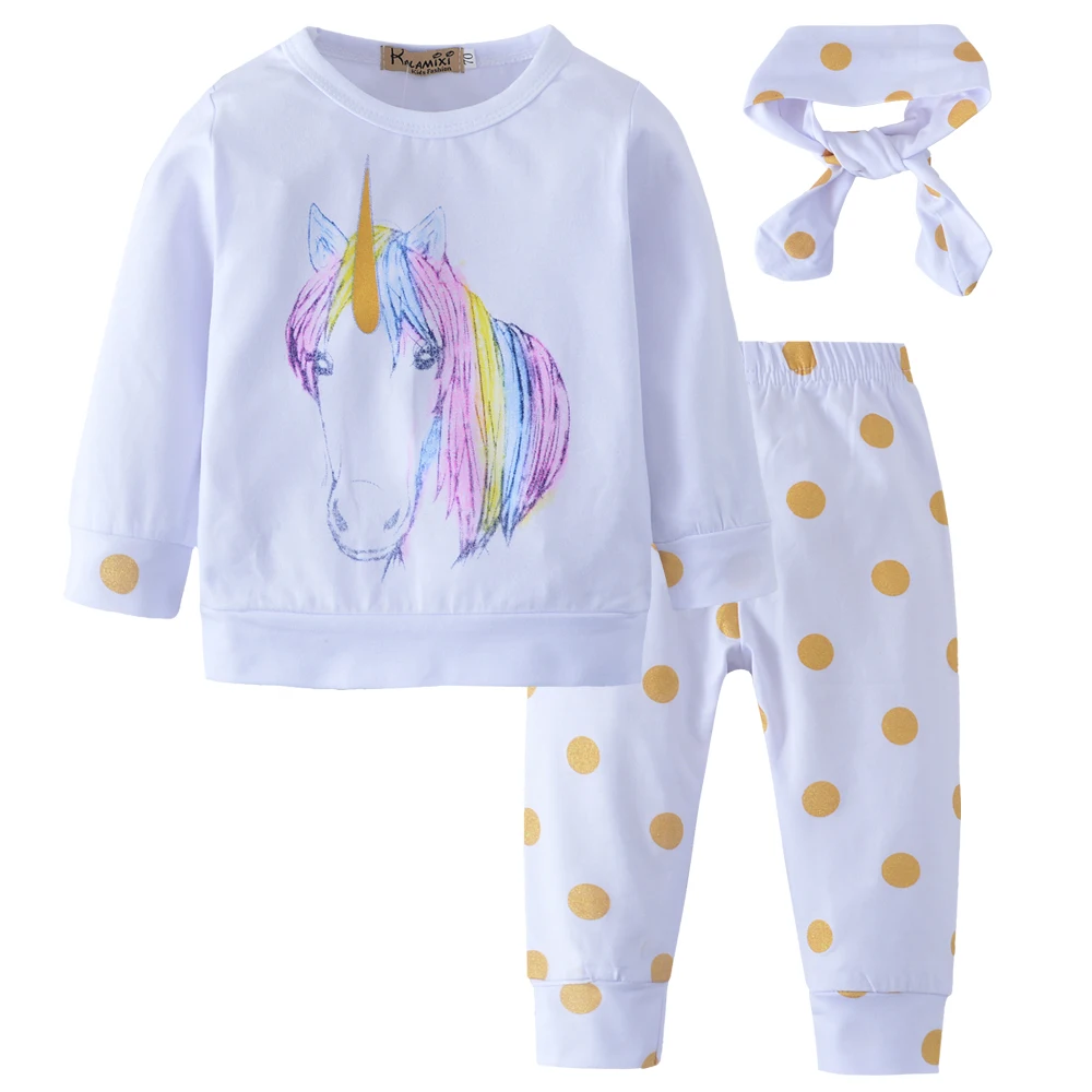 Newborn Baby Girls Unicorn Romper Top Jumpsuit Bodysuit Outfits Clothes Pre US