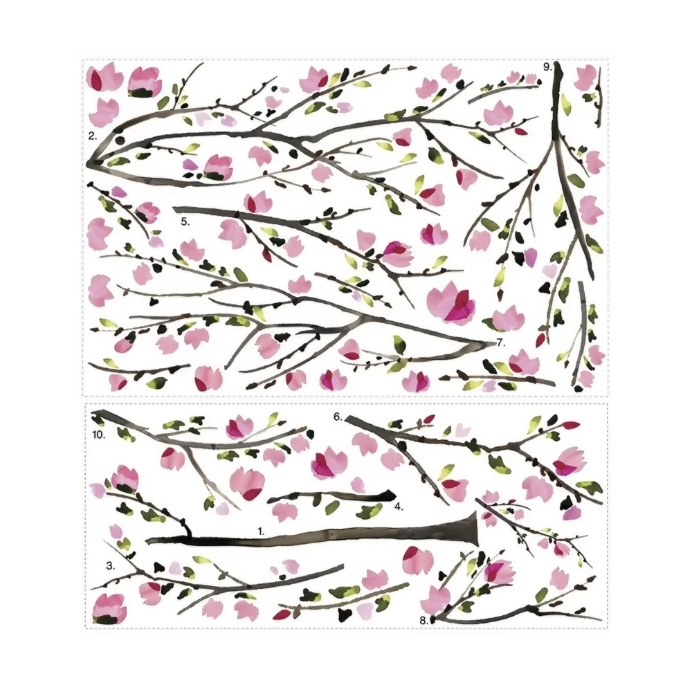 Roommates Baby Room Wall Decorative Pink Blossom Tree Giant Wall Decals