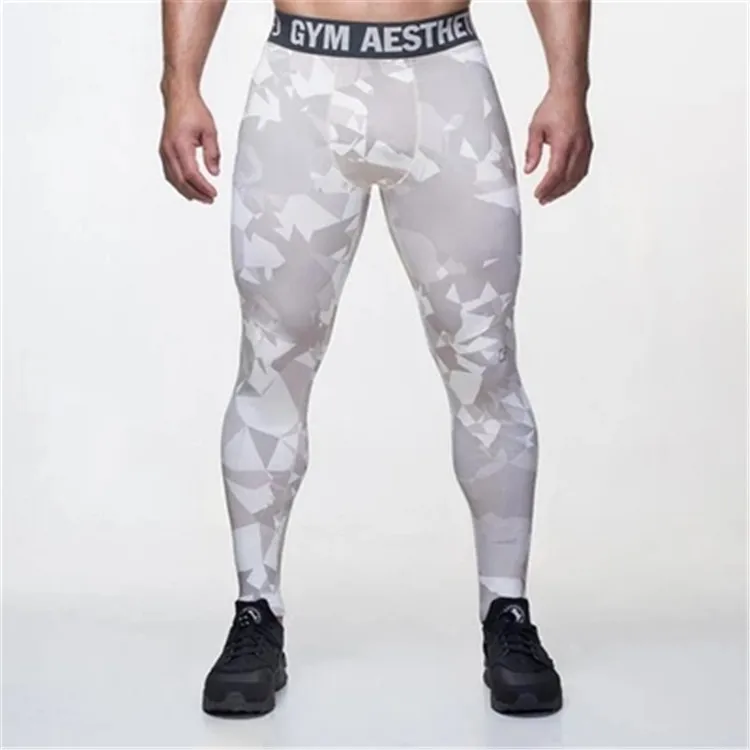 Для мужчин s Jogger Камуфлированные облегающие штаны Фитнес быстросохнущие спортивный костюм дышащие узкие спортивные штаны мотобрюки джоггеры тренажерны - Цвет: 2