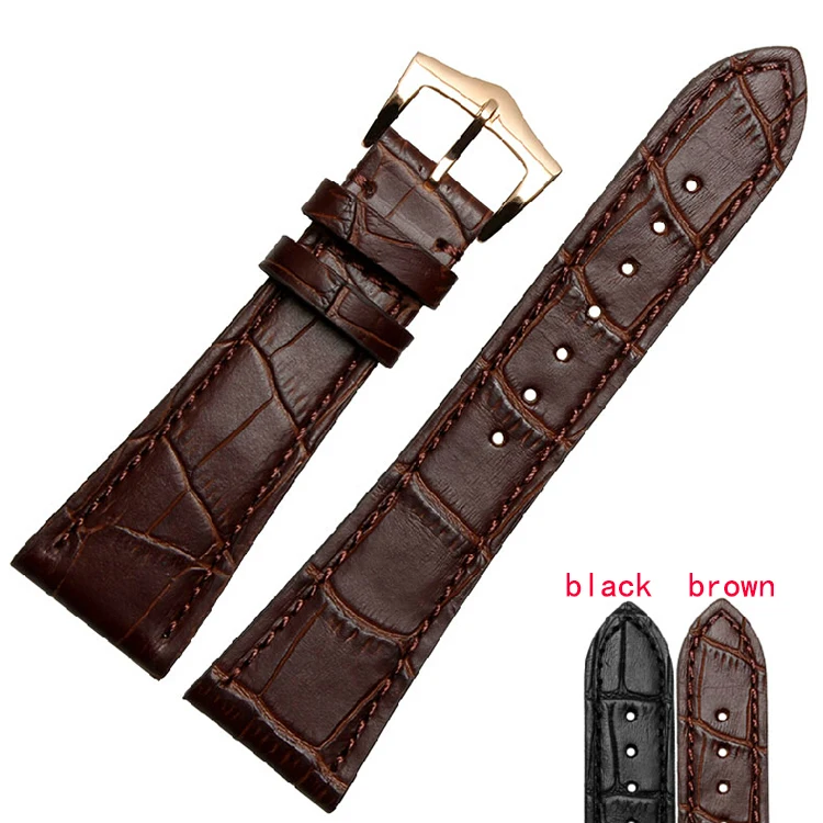 

NEW 25mm for PP Watchbands,TOP Grade Watch Straps,Crocodile Grain Geniune Leather Wristband,Butterfly Deployment Buckle