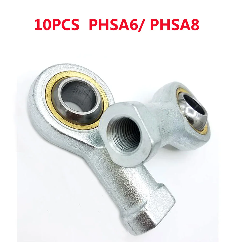 

10pcs PHSA6 PHSA8 Right Hand Female Thread Metric CNA Rod End Joint Bearing SI6T/K SI8T/K