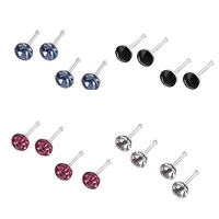 4 Colors 316L Stainless Steel Nose Piercing Jewelry Rhinestone Wholesale | Украшения и аксессуары