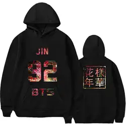 Bts Bangtan обувь для мальчиков bt21 JIN92 же пункте с длинным рукавом Толстовка Harajuku Толстовка kpop Одежда корейский уличная