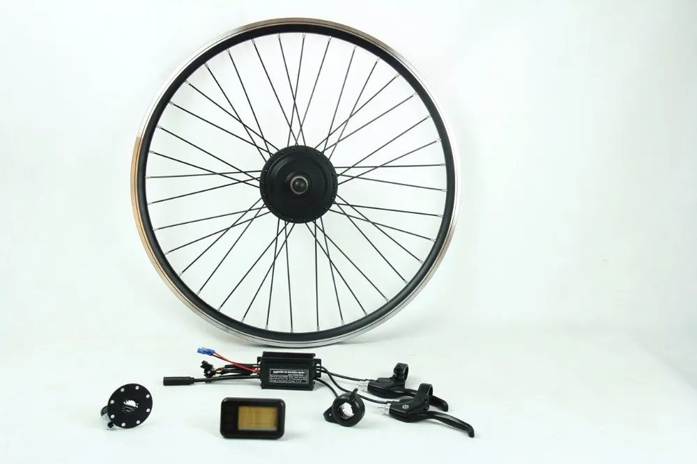 Sale 35Kph 36V/48V 350W electric bike conversion kit with 2.7Kg motor,sine wave controller,LCD system for Rear electric bicycle 13