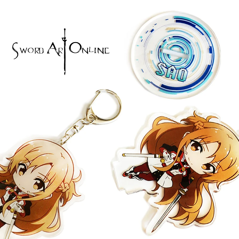 Hot Japan Anime Sword Art Online Yui Acrylic Key Ring Pendant Keychain Gift