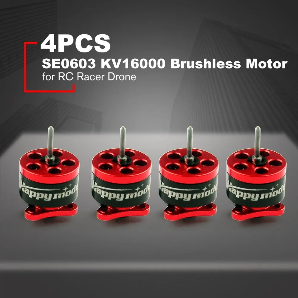 

4PCS Happymodel SE0603 KV16000 CW/CCW Brushless Motor 1S 0.8mm Shaft for Micro RC Racing Drone Muitcopter FPV Helicopter