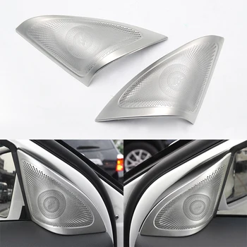 

2x Steel Front Door Speaker Cover Trim For Mercedes-Benz GLA Class X156 2014-2016