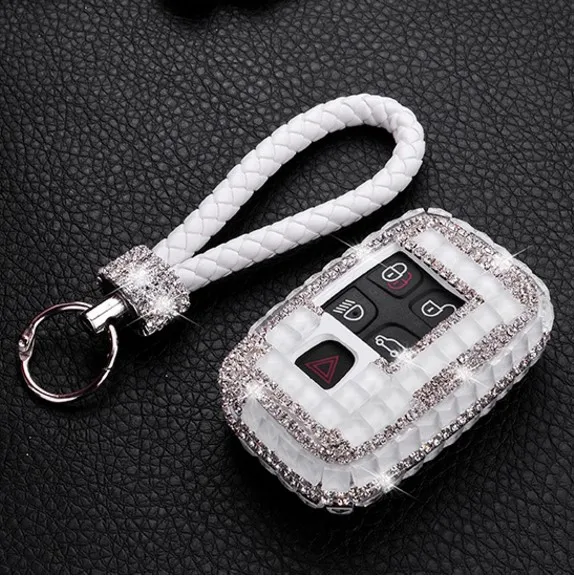 

Gift Luxury Diamond Bling Key Case Holder Shell For Land Range Rover Sport Discovery Sport Evoque Freelander2 For JAGUAR XE XF