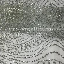Дизайн африканская кружевная ткань с серебряными блестками французский Тюль кружевная ткань с блестками для свадебного платья JRB-36230