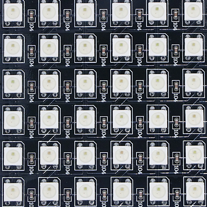 Цифровой гибкий точечный матричный модуль светильник WS2812B SMD 5050 RGB индивидуально