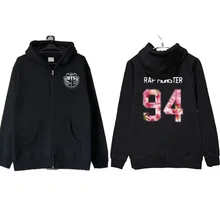 BTS bulletproof boy group Mood for Love with the sweater autumn coat zipper hooded sweater fleece should aid clothes
