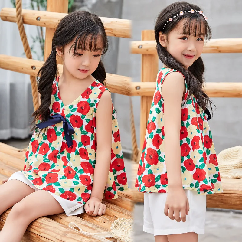 الملابس ل الفتيات الأزهار طباعة سترة + السراويل دعوى الصيف الأميرة ملابس للبنات الاطفال الفتيات الملابس مجموعة 3 5 7 9 10 12 سنوات