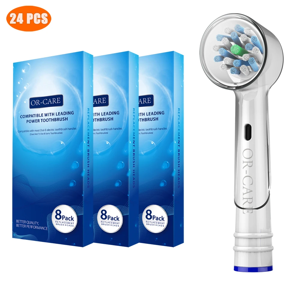 

24 PCS Cross Function Toothbrush Heads for Oral B Electric Toothbrush Heads with Toothbrush Head Cover Fit Oral-B Toothbrush
