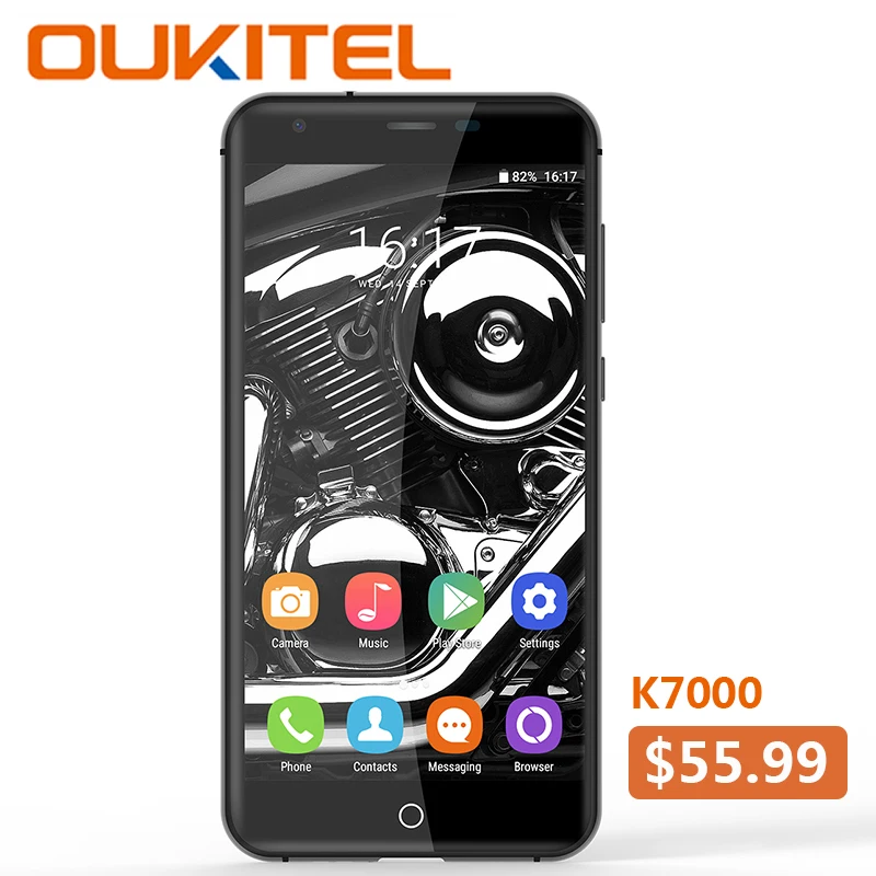 Oukitel K7000 MTK6737 Quad Core Android 6,0 teléfono móvil 2G RAM 16G ROM3G desbloquear teléfono inteligente Original 5 pulgadas Smartphone