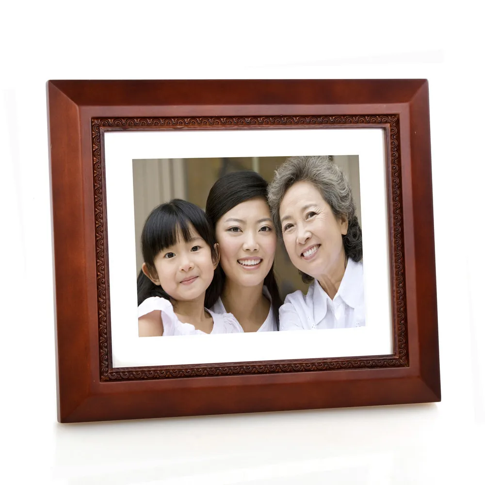 2013 gold giinii 8 hd multifunctional digital photo frame wood