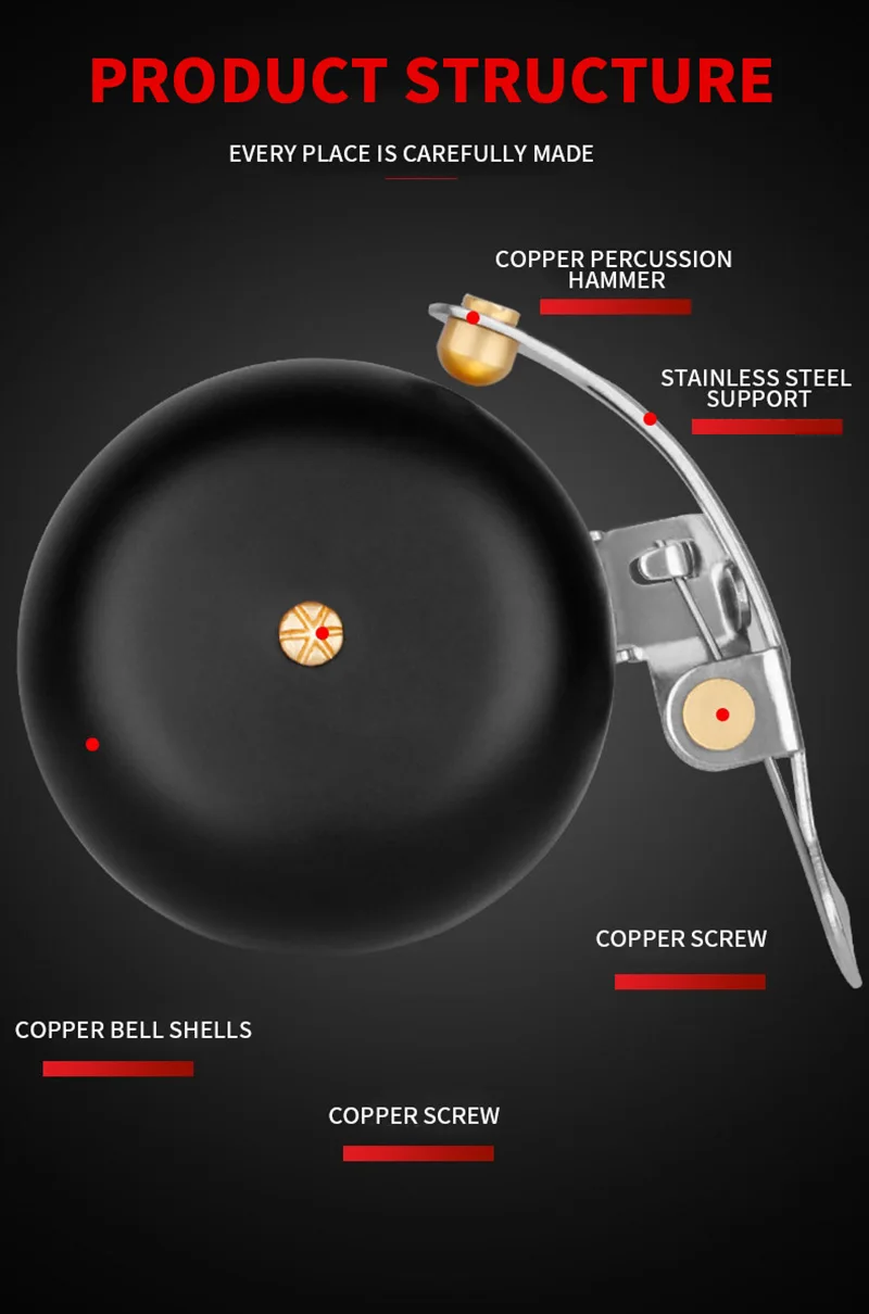 Винтажные классические велосипедные колокольчики, медный алюминиевый сплав, велосипедный руль, звонок, кольцо, громкий звук, рупор, компас, Предупреждение льная сигнализация безопасности RR7053