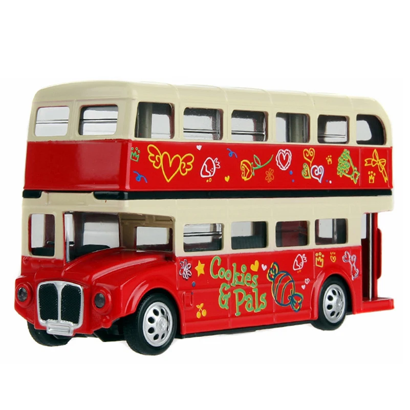 1:28 Сплав, Лондонский автобус, двухэтажный автобус, светильник, музыка, открытая дверь, дизайн, игрушки, автомобиль, металл, литье под давлением, Londoners, игрушки для детей, подарки