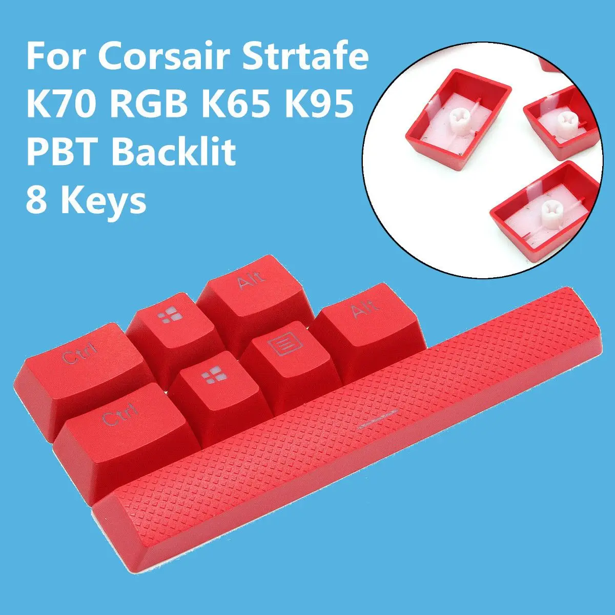 PBT двойной выстрел подсветкой дополнения колпачки 8 клавиши для Corsair Strtafe K70 RGB K65 K95 logitech G710+ Mechanicalgaming клавиатуры