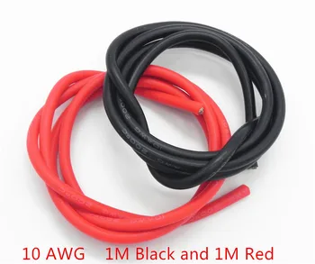 

5set/lot 10AWG 1M Black+1M Red high temperature Silicone Wire/ Silica Gel Wire/ Silicone Tinned copper Cable