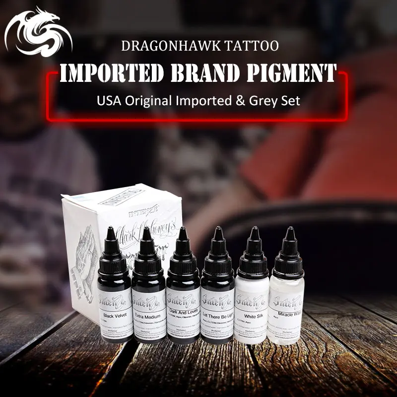 

Professional 6-Bottled 1oz USA Import Serise Tattoo Ink Pigment Set 30ml Supplies