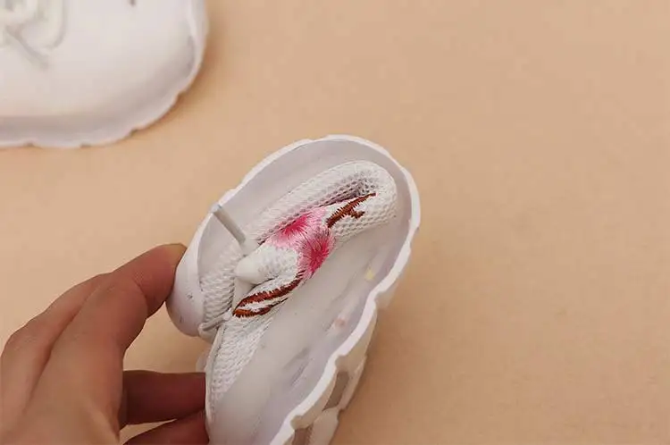 Kids sneakers 2019 new breathable solid mesh girls & boys casual shoes lighted floral children shoes lace-up sneakers (21)