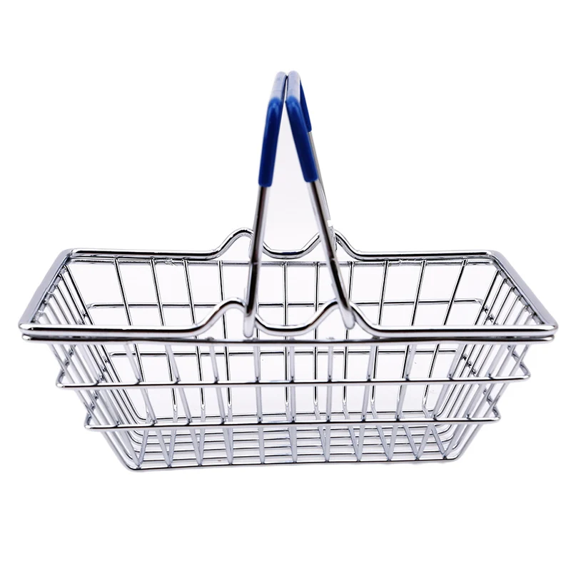 Детские игрушки из металла, мини-игрушки для покупок, ролевые игры, забавные игрушки, детская корзина для хранения игрушек