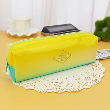 

New School Pencil case Bagg for girls boys Box PU leather 66640 Gradient Mood Stationery Products Supplies Gift