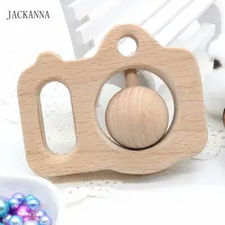 Бук деревянная камера Прорезыватели для зубов детская игрушка-погремушка-грызунок ручной игрушка montessori eco-содружественные деревянные