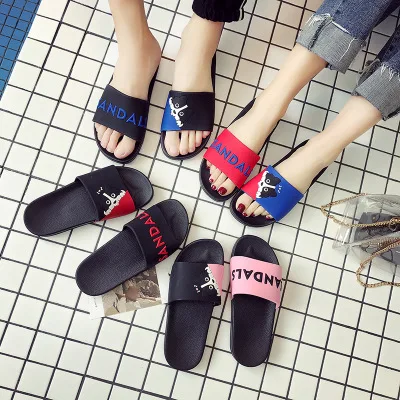 

Summer Couple Bathroom Slippers Women and Men Indoor Home Slippers Non-slip Floor Slipper Slides Big Size 44